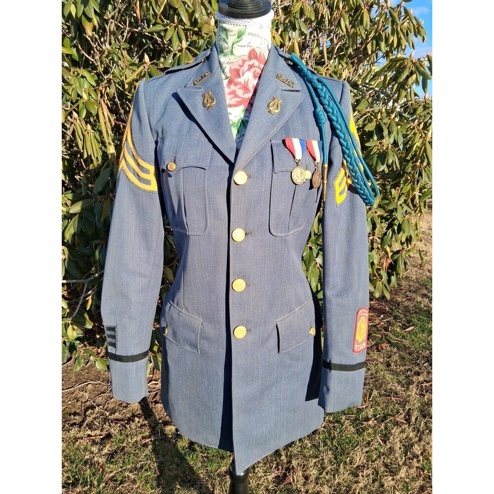 Vintage 60s 70s Army JROTC Military Academy Jacket St John's Dress Blues Class A
